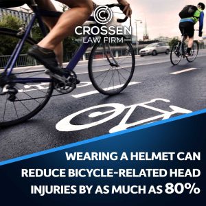 wearing a helmet while riding a bike 