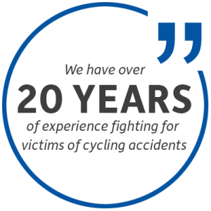 Graphic: We have over 20 years of experience fighting for victims of cycling accidents.