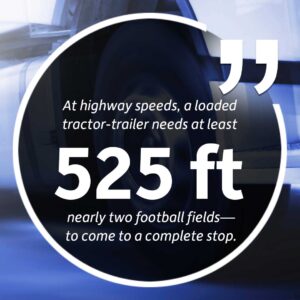 need 525ft to stop