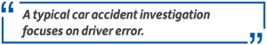 focuses on driver error