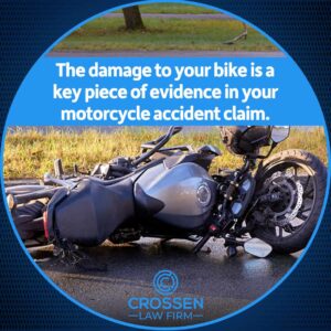 damaged motorcycle is evidence