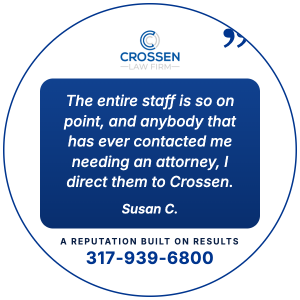 Client testimonial from Susan C.: The entire staff is so on point, and anybody that has ever contacted me needing an attorney, I direct them to Crossen.