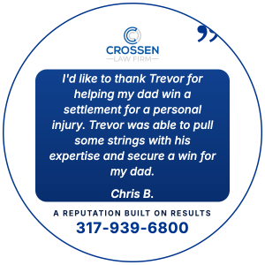 Client testimonial from Chris B.: I'd like to thank Trevor for helping my dad win a settlement for a personal injury. Trevor was able to pull some strings with his expertise and secure a win for my dad.