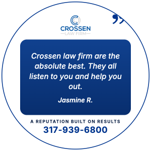 Client testimonial from Jasmine R.: Crossen law firm are the absolute best. They all listen to you and help you out.
