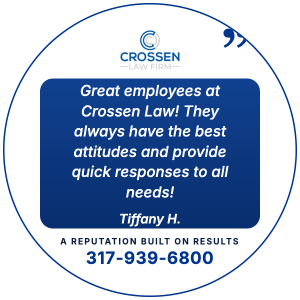 Client testimonial from Tiffany H.: Great employees at Crossen Law! They always have the best attitudes and provide quick responses to all needs!