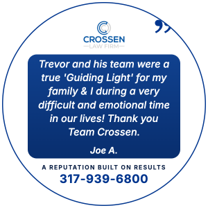 Client testimonial from Joe A.: Trevor and his team were a true 'Guiding Light' for my family & I during a very difficult and emotional time in our lives! Thank you Team Crossen.