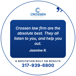 Client testimonial from Jasmine R.: Crossen law firm are the absolute best. They all listen to you, and help you out.