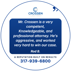 Client testimonial from Rod B.: Mr. Crossen is a very competent, Knowledgeable, and professional attorney. He's aggressive, and worked very hard to win our case.