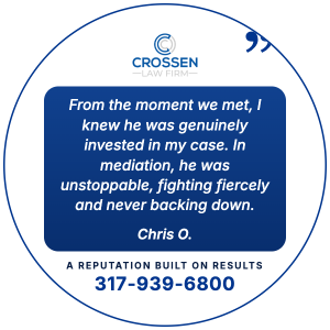Client testimonial from Chris O.: From the moment we met, I knew he was genuinely invested in my case. In mediation, he was unstoppable, fighting fiercely and never backing down.